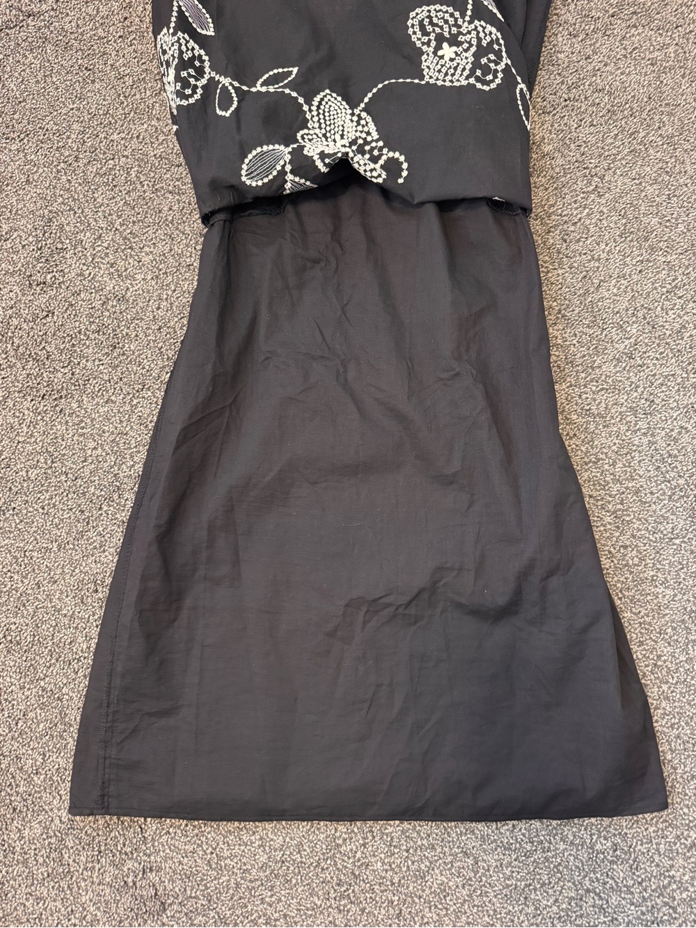 M.S.S.P Max Studio Black, Floral Embroidered Sleeveless Dress Lined Size Medium - Picture 11 of 11